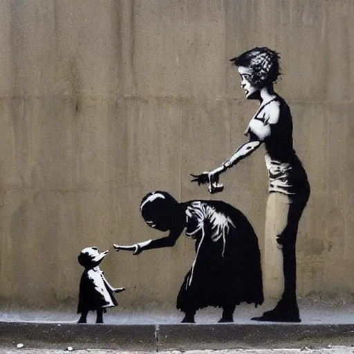 Prompt: time gone by banksy