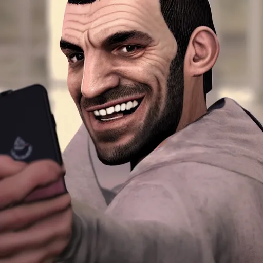 portrait photo still of real life niko bellic from gta, Stable Diffusion