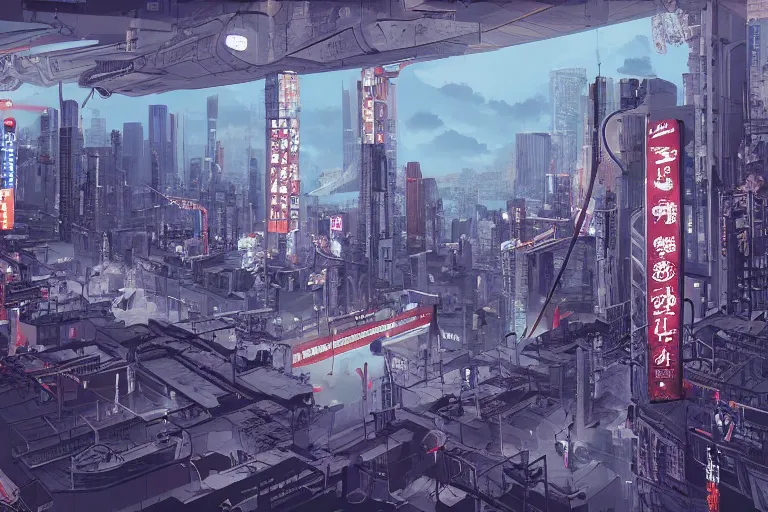 Image similar to Tokyo in the year 2274, detailed, artstation