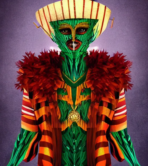 Image similar to beautiful male character inspired by venice carnival and pop art freddy krueger | | digital artwork made by greg rutswork, anna dittmann and lois van barlee, symmetrical, anatomically correct