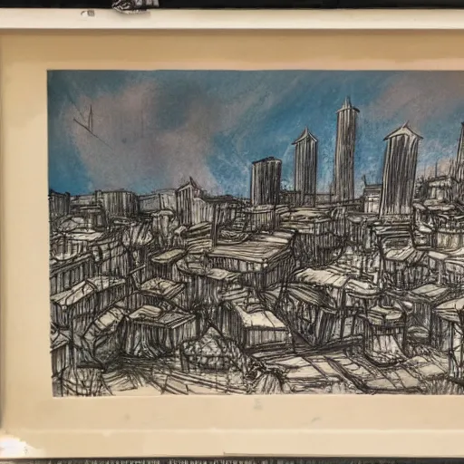 Image similar to milt kahl sketch of slums of miami