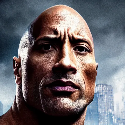 Image similar to Dwayne Johnson in the punisher digital art 4k detailed super realistic