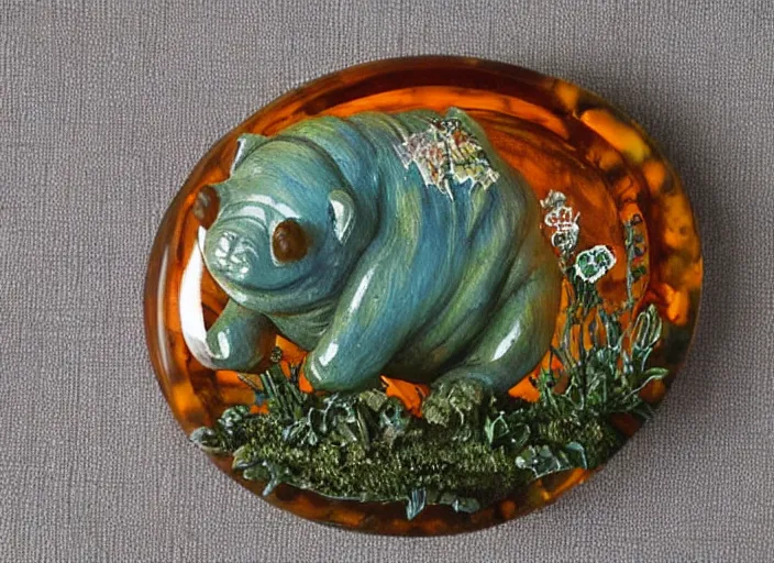 Image similar to tardigrade fairy foliage painting carved in amber by chiara bautista and norman rockwell and greg rutkowski weta studio