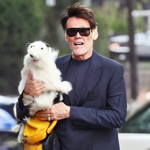 Prompt: jim carrey with carrier!!