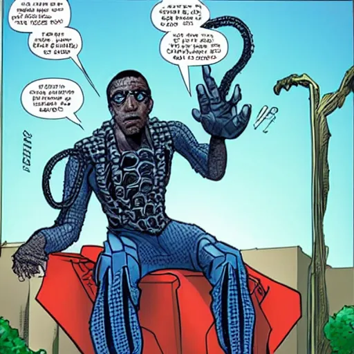 Image similar to Obama as doc ock