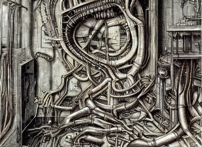 Image similar to a room by h. r. giger