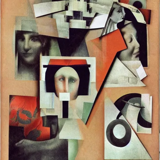 Prompt: abstract magazine collage by hannah hoch