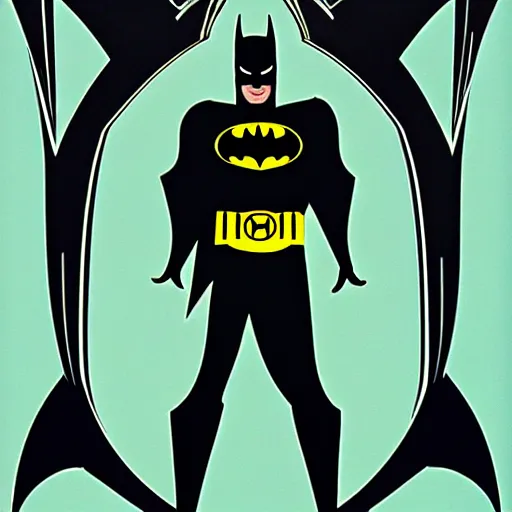 Image similar to Batman, Art Deco style