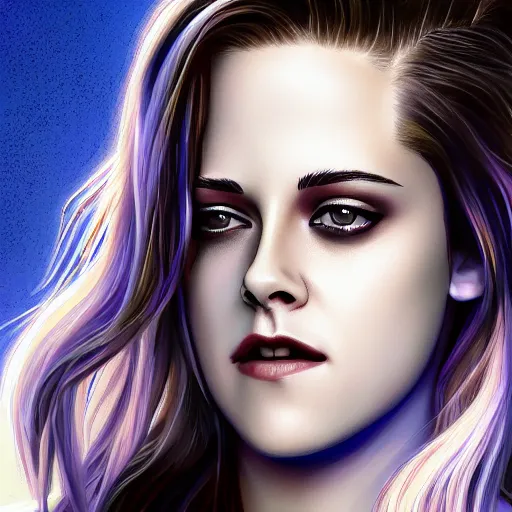 Image similar to portrait of Kristen Stewart, digital art by Mark Simonetti and Moebius 4k, 8k, HD