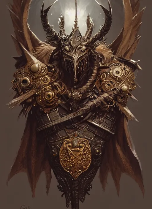 Prompt: a detailed bust knight in feathers, demonic, demon, symmetry, symmetrical, by greg rutkowski and justin gerard, digital art, monstrous, art nouveau, baroque style, realistic painting, very detailed, fantasy, dnd, character design, top down lighting, trending on artstation