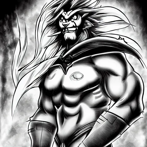 Image similar to Lion-O, lord of the thundercats, pixiv masterpiece