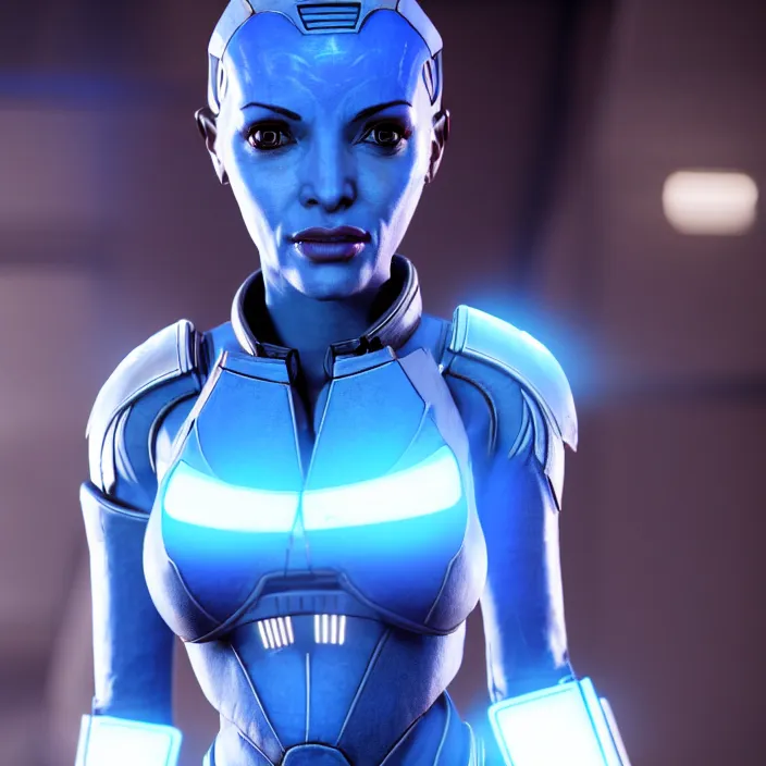 Prompt: photograph of liara from mass effect. Extremely detailed. 8k