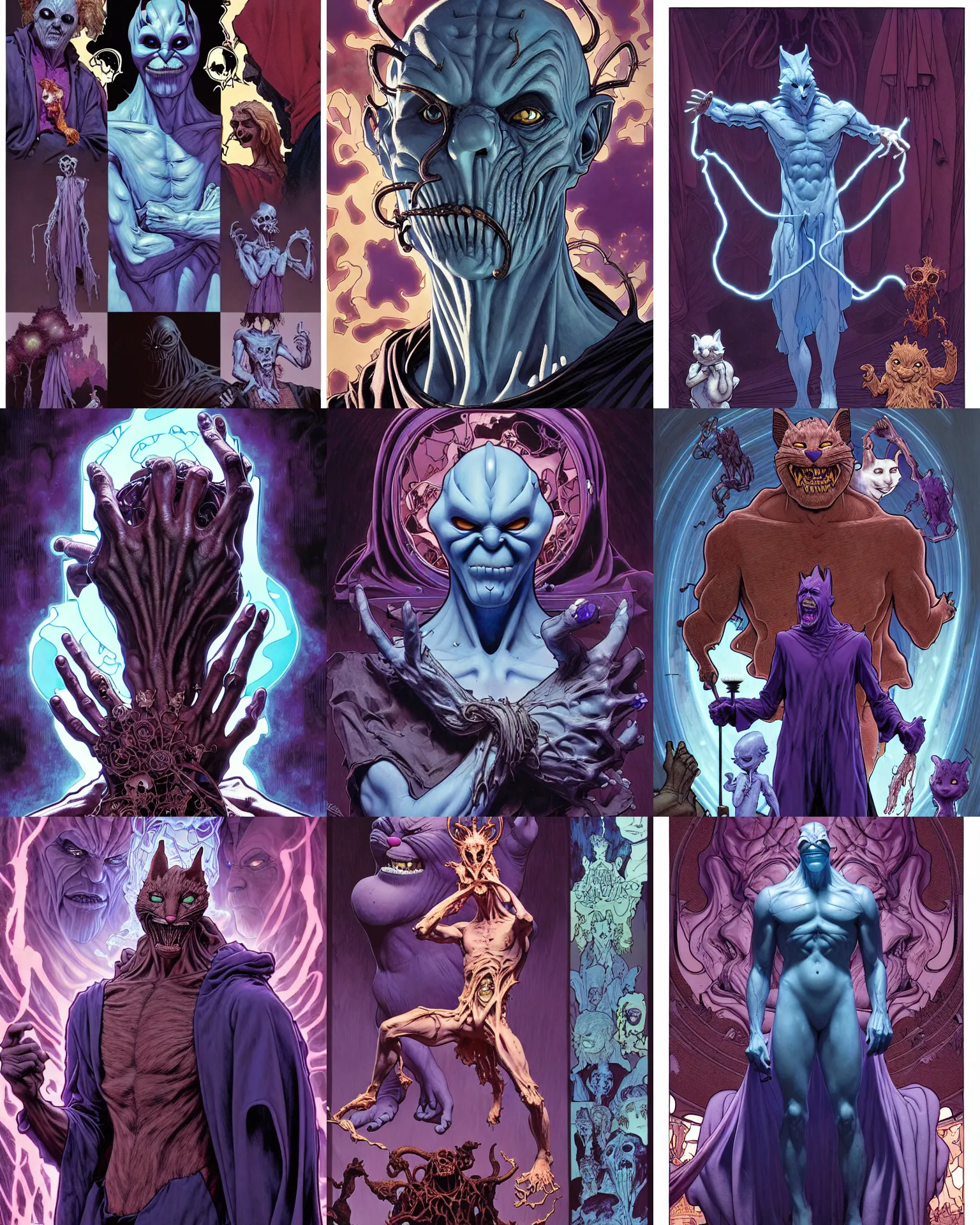 Prompt: the platonic ideal of aristocats of cletus kasady ultimate carnage thanos dementor doctor manhattan chtulu nazgul, detailed, intricate, hyperrealism, intense, scary, decay, dmt, art by brock hofer and artgerm and greg rutkowski and alphonse mucha