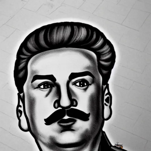 Image similar to art of stalin, in tom of finland style
