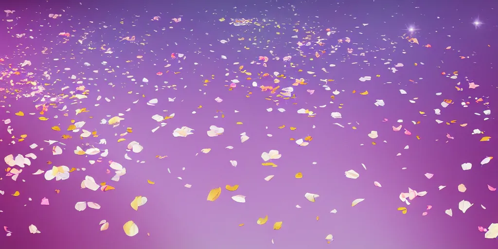 Image similar to background art of spaciously scattered flower petals flowing through the air from left to right on a clean background, petals, anime, artgerm, manga, trending on artstation, art nouveau, mature color scheme