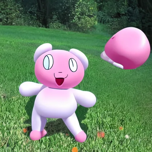 Prompt: The child of Mr Mime and Jiggly Puff