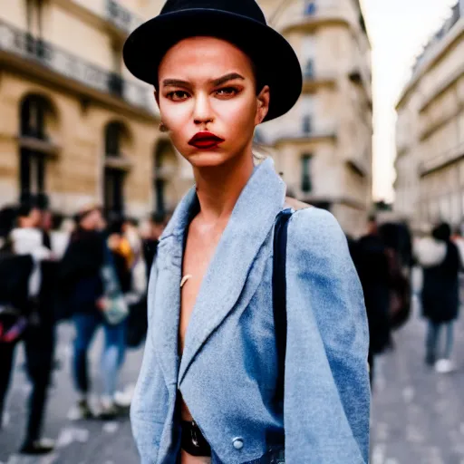 Prompt: photo of stylish people in the streets of paris, realistic faces, street photography, vogue, fashion photo, 4 k, highly detailled