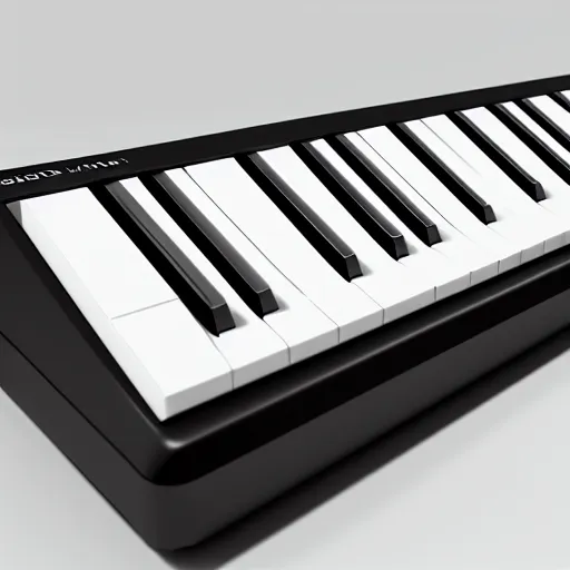 Prompt: 3d render of a midi keyboard, 8k, unreal engine, high octane