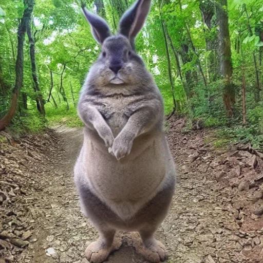 Image similar to big chungus on a trail cam