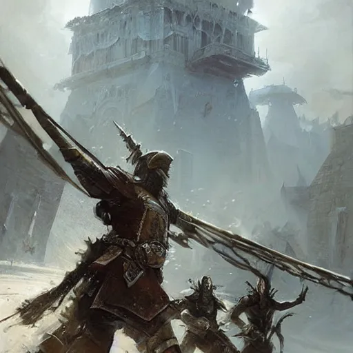 Prompt: a moving siege tower, cartwheels, epic fantasy style art by Craig Mullins, fantasy epic digital art, epic fantasy card game art by Greg Rutkowski