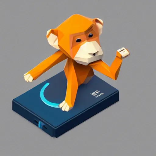 Monkey With a Walkman Gif