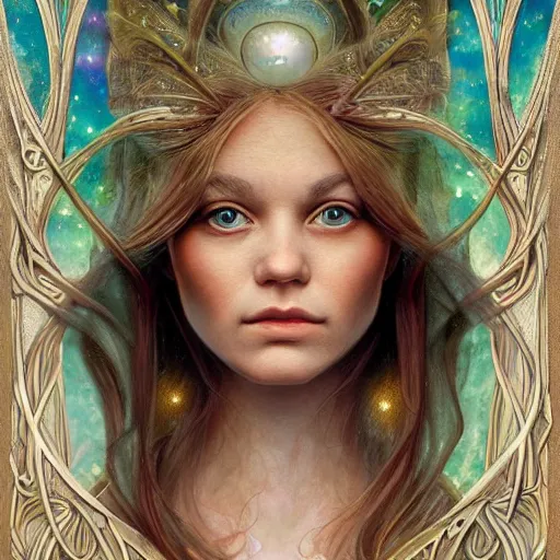 Image similar to realistic detailed face portraits of the spark of life by emilia dziubak, will terry, greg olsen, chris mars, ann long, and mark brooks, fairytale, female, feminine, art nouveau, victorian, character concept design, storybook layout, story board format