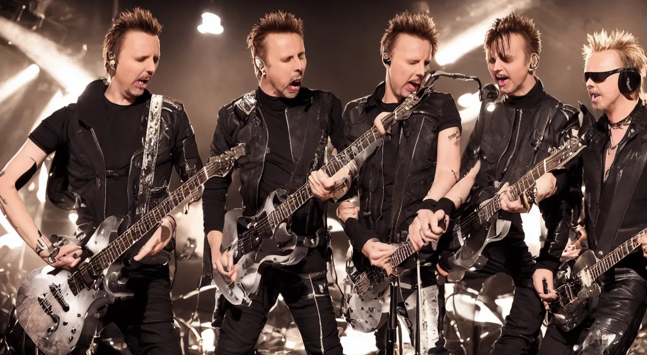 Image similar to matt bellamy feat. james hetfield, 2 0 1 5 live music video, official music video