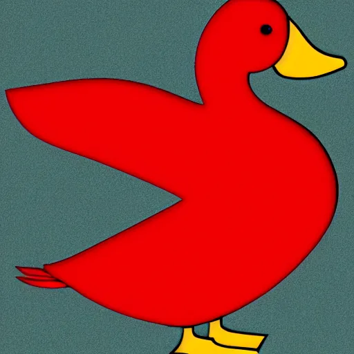 Image similar to abstract logo of a red duck