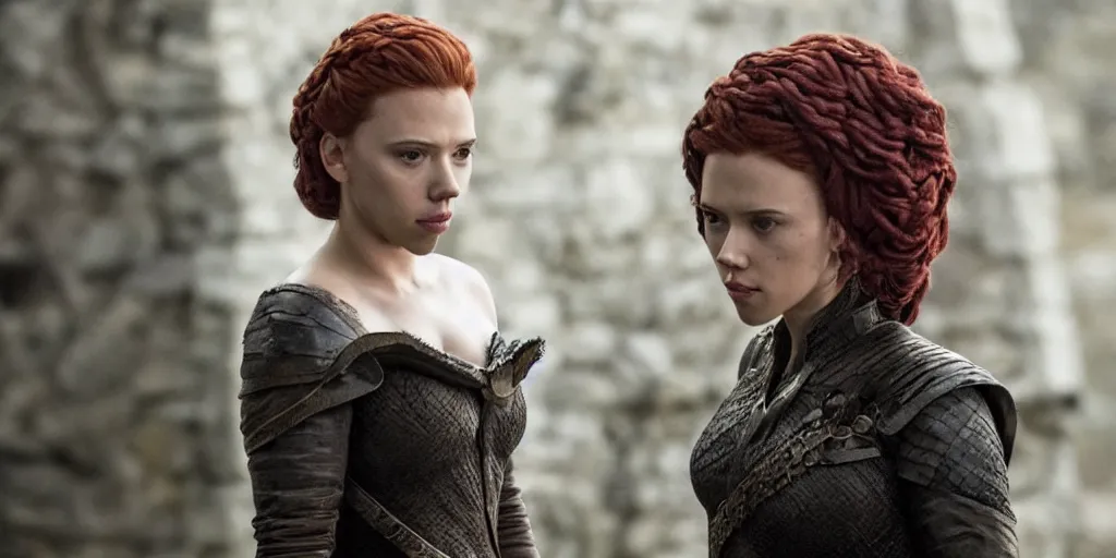 Scarlett Johansson in a scene from Game of Thrones