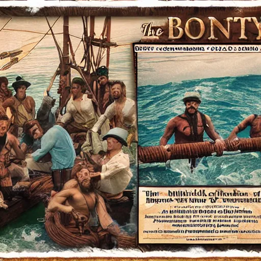 Image similar to the Mutiny on the Bounty, 4K detail