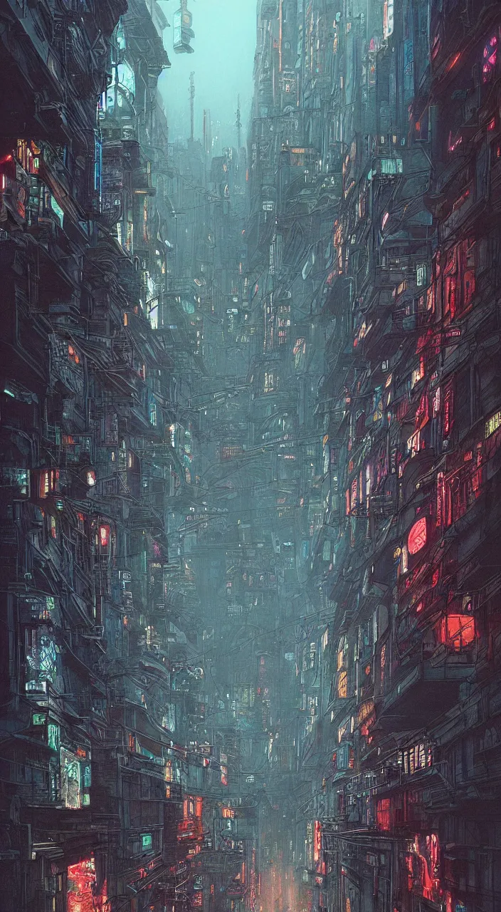 Prompt: cyberpunk city streets with renaissance architecture, cinematic neon lighting, hyper detailed, hyper realistic, in the style of beksinski