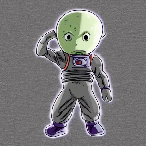 Prompt: gray alien in the style of akira toriyama