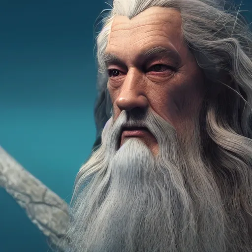 Prompt: Gandalf in an aquarium, unreal engine, octane render, ray tracing