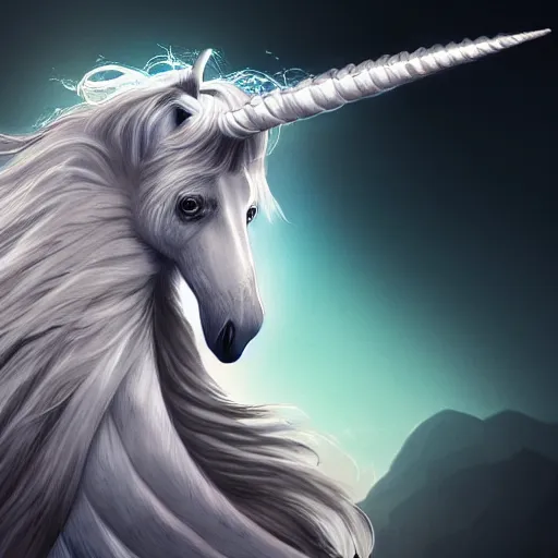 Image similar to digital illustion of a majestic unicorn with flowing mane riding on the back of a giant bald eagle, deviantArt, artstation, artstation hq, hd, 4k resolution