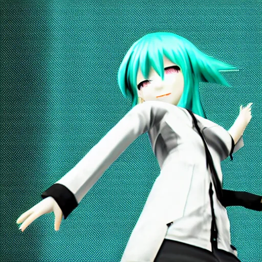 Prompt: Hatsune Miku. max payne screenshot