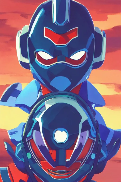 Image similar to robot ninja mask helmet megaman x zero rockman 2 0 2 2 switch game boss legacy collection fanart artsation, art gta 5 comics, behance hd by jesper ejsing, by rhads, makoto shinkai and lois van baarle, ilya kuvshinov, rossdraws global illumination ray tracing