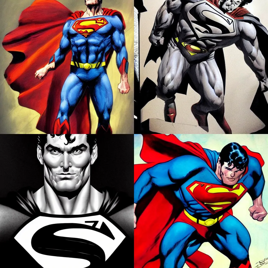 Prompt: superman by simon bisley, trending on artstation