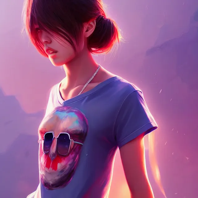 Image similar to epic professional digital art of 👕 ㊙️ 🍡 🏄, best on artstation, breathtaking, epic, stunning, gorgeous, much detail, much wow, cgsociety, wlop, pixiv, behance, deviantart, masterpiece, UHD, 8K