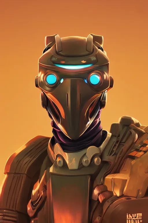 Image similar to epic mask helmet robot ninja portrait stylized as fornite style game design fanart by concept artist gervasio canda, behance hd by jesper ejsing, by rhads, makoto shinkai and lois van baarle, ilya kuvshinov, rossdraws global illumination radiating a glowing aura global illumination ray tracing hdr render in unreal engine 5