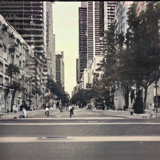 Prompt: 9 de julio street with the obelisc in the background, buenos aires city, in a gerhard richter style