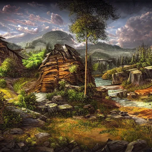 Image similar to landscape, hdr, hyper detailed