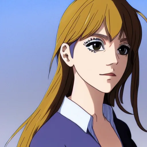 Image similar to emma Watson in anime 4k