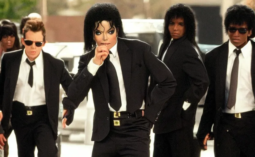 Image similar to michael jackson with short fringe hair in men in black 3