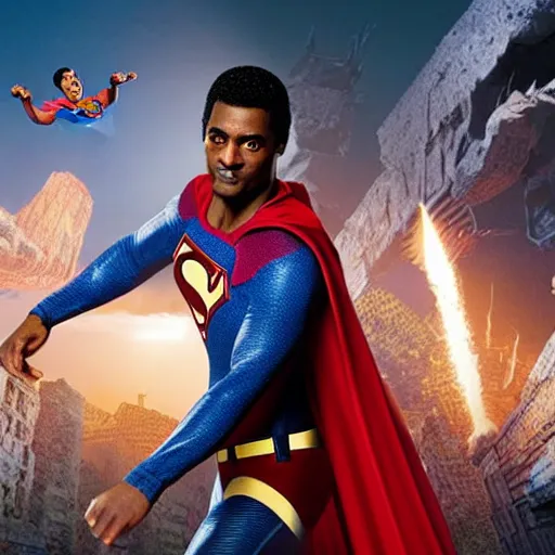 Prompt: Seu Jorge as superman, Dungeons and Dragons, Wizards of the Coast, 4k, high detail