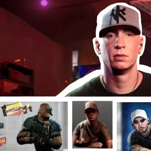 Image similar to eminem in fortnite