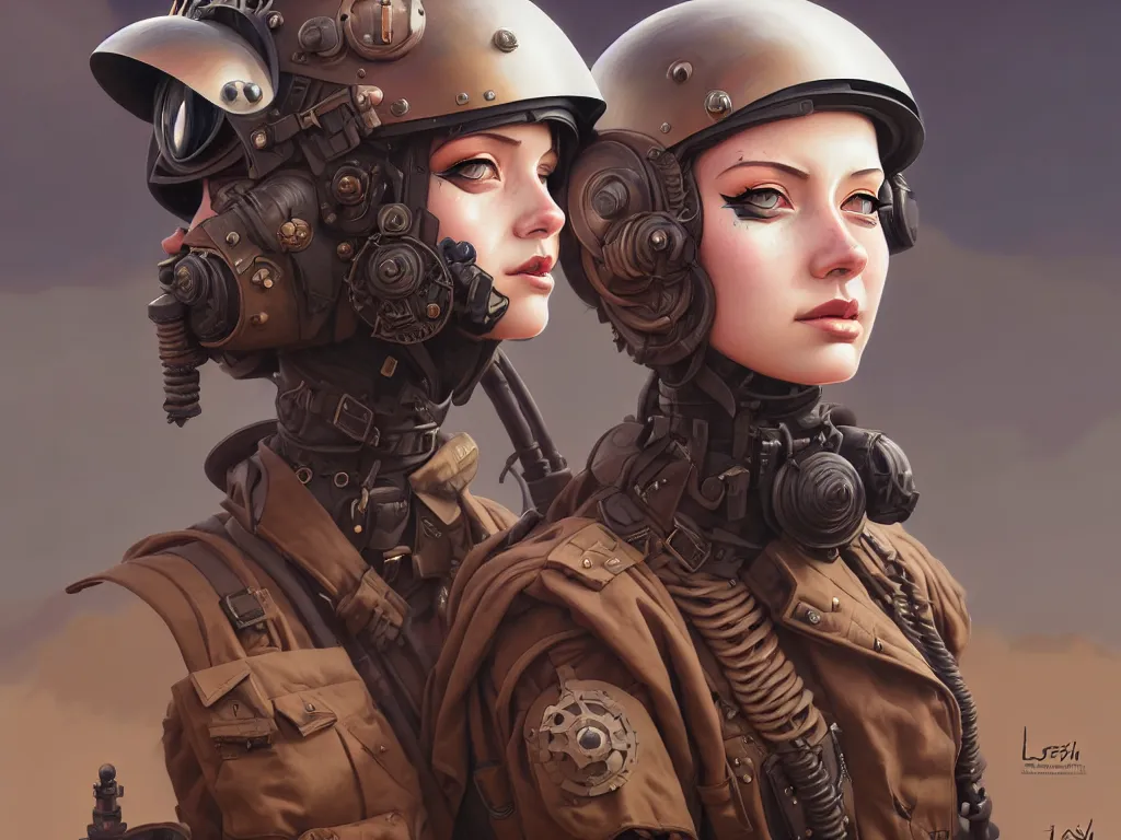 Image similar to portrait of dieselpunk blackpink lisa soldier girl, helmet, stormy sand desert, armored, highly detailed, digital painting, face detail, sharp focus, art, illustrations by loish and ayanamikodon and irakli nadar and rossdraws and wlop