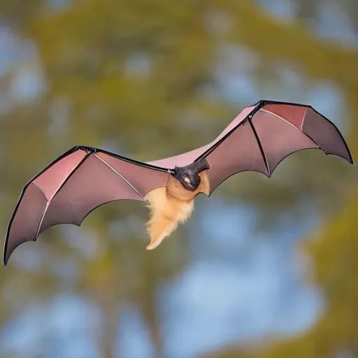 Prompt: feathered bat