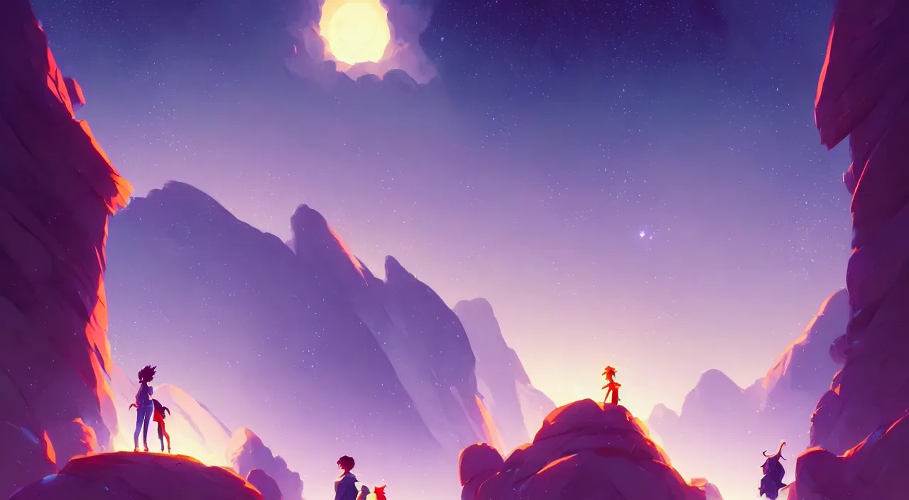 Image similar to beautiful stargazing in the city, in marble incrusted of legends heartstone official fanart behance hd by Jesper Ejsing, by RHADS, Makoto Shinkai and Lois van baarle, ilya kuvshinov, rossdraws global illumination