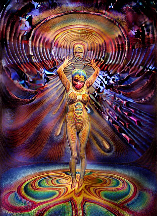 Prompt: realistic detailed image rendered in octane 3d , of an out of body near-death psychedelic experience in a old soviet room with a carpet on the wall, in the field of inner hyperspace, shipibo , by Alex Grey, by Ayami Kojima, Amano, Karol Bak, Greg Hildebrandt, and Mark Brooks. rich deep colors. Beksinski painting, art by Takato Yamamoto. masterpiece. rendered in blender, ultra realistic, smooth shading, ultra detailed, high resolution, cinematic, unreal 6
