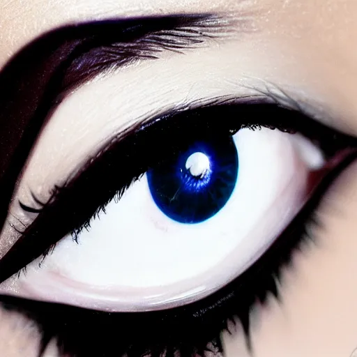 Prompt: a close - up anime eye